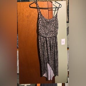 Derek Heart Leopard Print Maxi Dress in Beige and Black